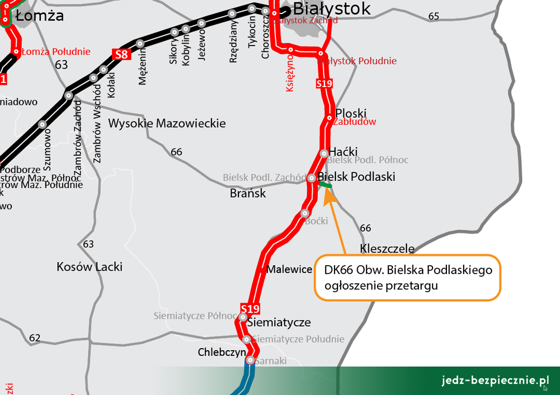 Polskie drogi - przetarg na DK66, fragment obwodnicy Bielska Podlaskiego